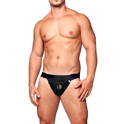 Cueca Jockstrap Em Arrastão Com Anel - SD CLOTHING