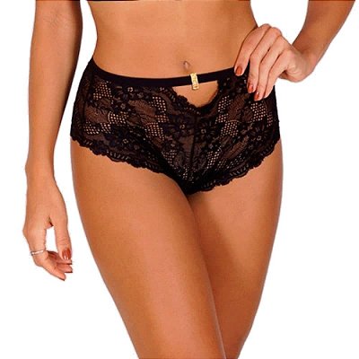 Calcinha Caleçon em Renda Só Eu Sei - Lingerie Sensualle