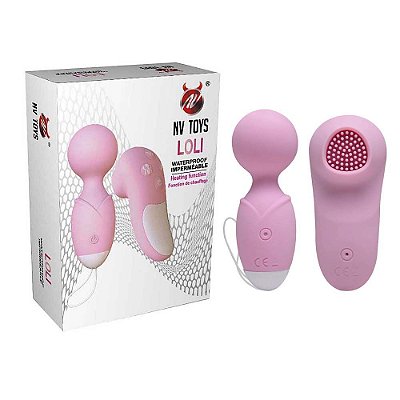 Vibrador Massageador 2 em 1 Mini Varinha E Estimulador de Clitóris - Nv Toys Loli