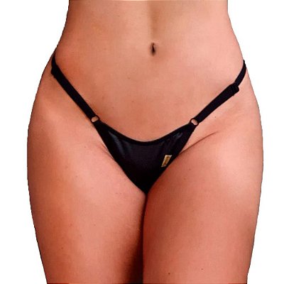 Calcinha Fio Dental Dócil Em Cirrê com Regulagem - Lingerie Sensualle