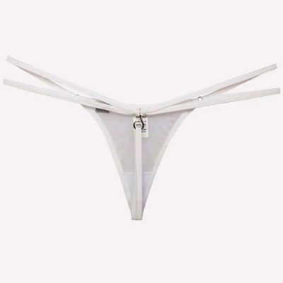 Calcinha Vem Não Com Abertura Atrás Branco - Lingerie Sensualle