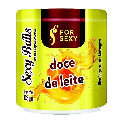 Bolinha Explosiva Beijável Com 3 Unidades Sexy Balls Doce De Leite - FOR SEXY