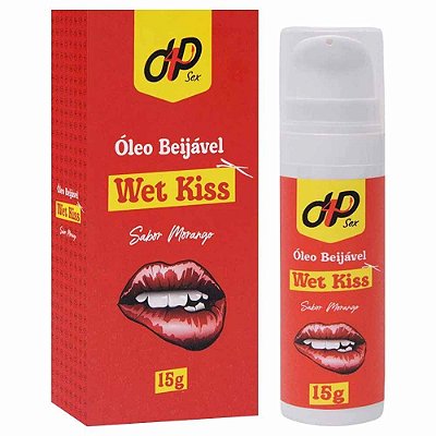 Wet Kiss Óleo Beijável Excitante Morango 15G - D4P Sex