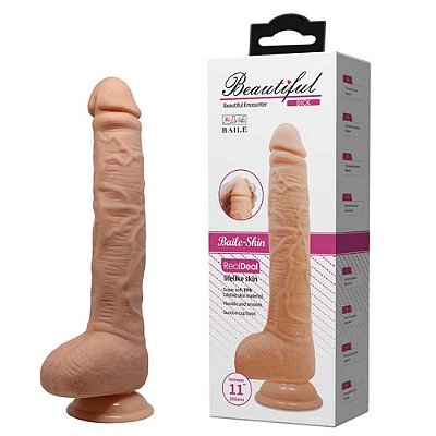 Pênis Realístico Com Glande Definida E Ventosa 27 Cm - Beautiful Dick