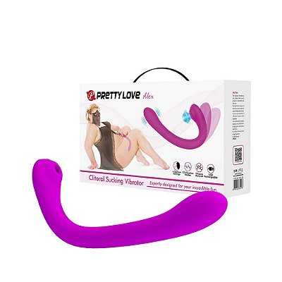 Vibrador Duplo Flexível com Língua Estimuladora - Pretty Love Alex