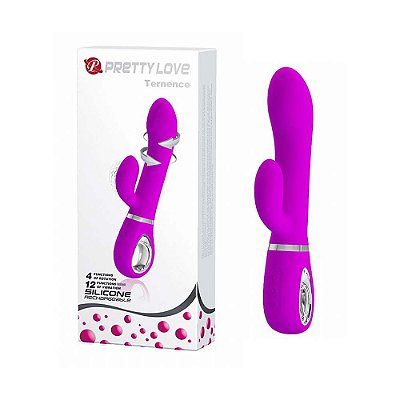 Vibrador Ponto G e Clitóris Rotativo e Vibração - Pretty Love Ternence