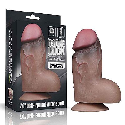 Pênis Realístico Grosso Ventosa 18,2 x 6,6 Cm - Lovetoy Cock