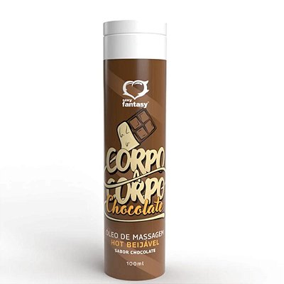 Óleo de Massagem Hot Beijável Chocolate - Corpo a Corpo Sexy Fantasy