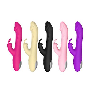 Vibrador Ponto G e Estimulador Rabbit Com Movimento Vai e Vem