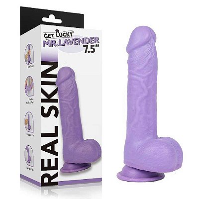 Pênis Realístico Color 19 cm - Get Lucky Mr. Lavender