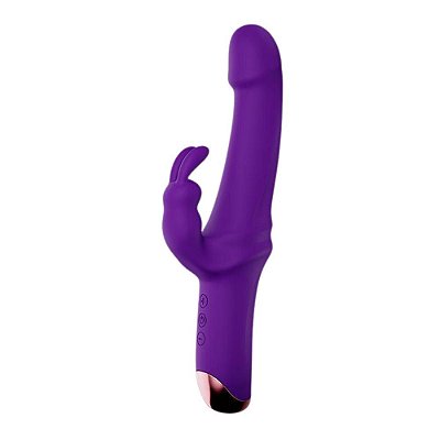 Vibrador Ponto G Recarregável com Estimulador Rabbit