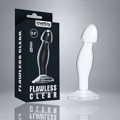 Plug Anal com Ventosa - Lovetoy Flawless Clear Prostate 6.5"