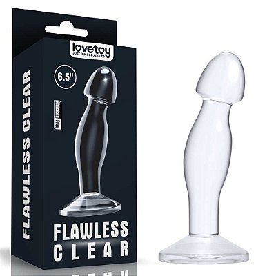 Plug Anal com Ventosa - Lovetoy Flawless Clear Prostate 6.5"