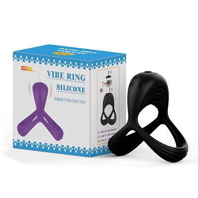 Anel Peniano Duplo com Vibrador - Estimulação Intensa