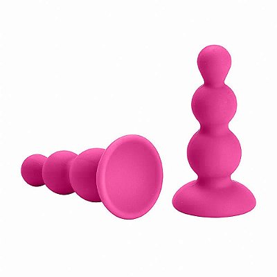 Plug Anal Escalonado em Silicone 7,5 Cm: Tamanho P