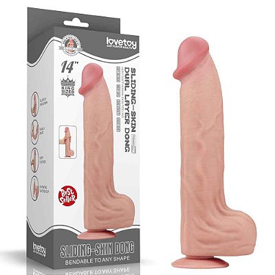 Pênis Realístico Dupla Camada 36 cm - Lovetoy King Sliding Skin