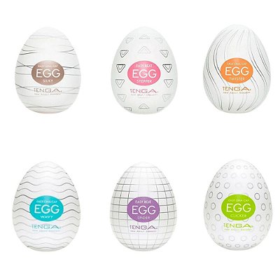 Masturbador Masculino Com Textura Interna - Egg Tenga: Caixa