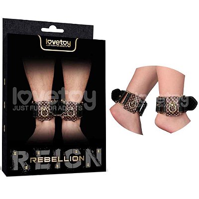 Algemas de Tornozelo em Couro - Rebellion Reign Ankle Lovetoy