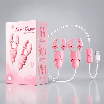 Prendedores de Mamilos LILO com Cápsula Vibratória USB – 12 Modos de Prazer e Pressão Ajustável