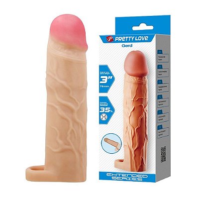 Capa Peniana com Anel para Escroto 19,5 cm - Pretty Love Gerd