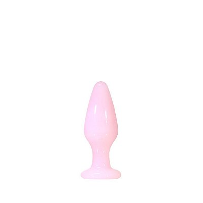 Plug Anal em Pedra Natural Jade Rosa 11 Cm