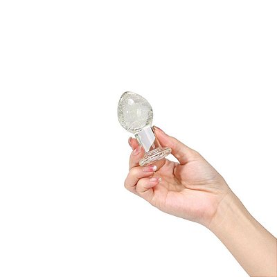 Plug Anal Cônico de Vidro que Brilha no Escuro 8,5 Cm