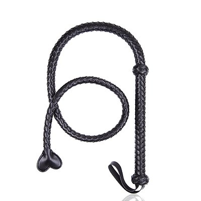 Chicote Longo Trançado com Detalhe de Coração: Controle e Sofisticação