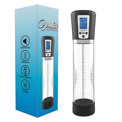 Bomba Peniana Automática Recarregável com LCD - 4 Modos de Intensidade