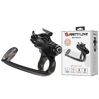 Anel Peniano Duplo e Estimulador Clitoriano - Pretty Love Bull Warrior