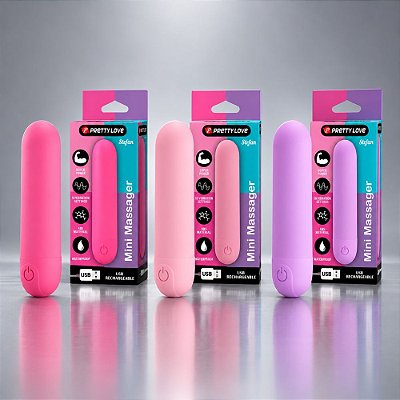 Vibrador Bullet Recarregável Pretty Love Stefan – 10 Modos de Vibração e Design Ergonômico