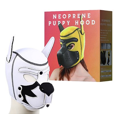 Capuz com Focinho Removível para Fetiche - Neoprene Puppy Hood