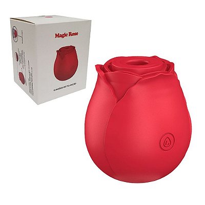 Vibrador Rosa Estimulador de Clitóris: 10 Modos Pulsação - Magic Rose