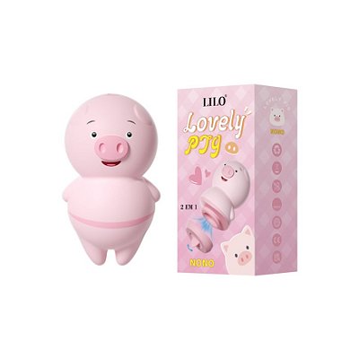 Estimulador de Clitóris Porquinho 2 em 1 – Vibração e Pulsação