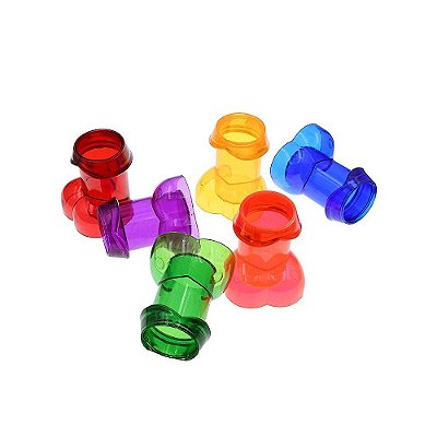 Kit com 6 Copos de Shot Eróticos – Formato de Pênis