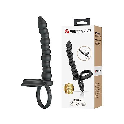 Anel Peniano com Plug Anal Escalonado – Pretty Love Dillion