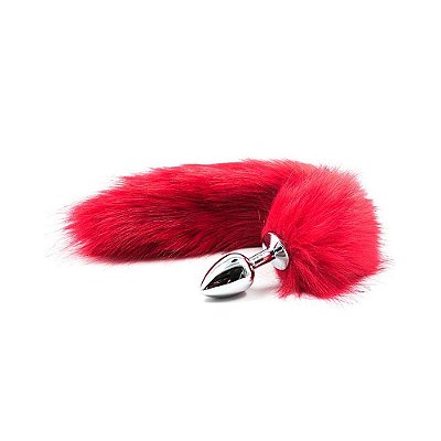 Plug Anal com Cauda de Raposa Vermelho: Tamanho P - Fetiche e Estilo