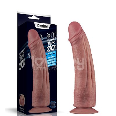 Pênis Realístico Dupla Densidade Com Vibração 26,8 Cm - Lovetoy