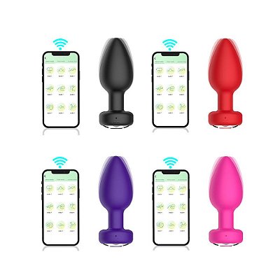 Plug Anal Em Silicone: 10 Modos de Vibração e Controle por Aplicativo