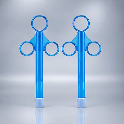 Kit 2 Aplicadores de Lubrificante Vaginal e Anal – Seringa Aplicadora Ergonômica
