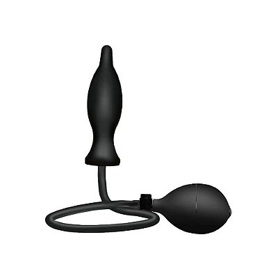 Plug Anal Inflável com Pera para Expansão e Prazer - 11,5 cm