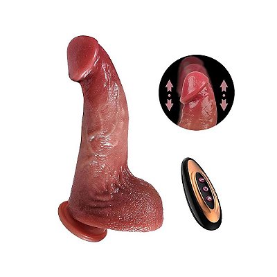 Pênis Realístico 21 cm: 9 Modos Vibração, Vai e Vem com Aquecimento