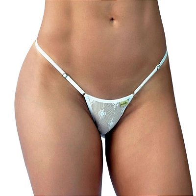 Calcinha Fio Dental Honrada: Em Renda com Detalhe de Lurex