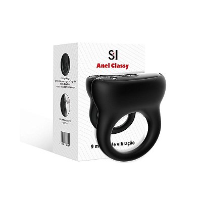 Anel Peniano Vibratório e Estimulador Clitoriano: 9 Modos - Classy