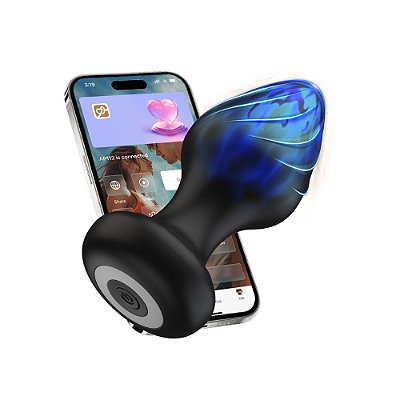 Plug Anal Vibratório em Silicone Com Aplicativo - 9 Modos de Prazer