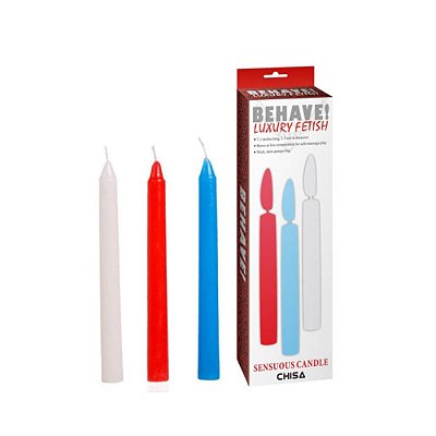 Kit 3 Velas Sensoriais: Baixa Temperatura para Massagem e Fetiche