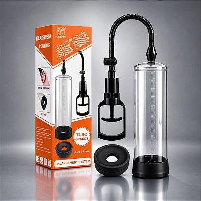 Bomba Peniana YouVibe Powerup Tubo Grande – Sistema de Sucção a Vácuo para Performance e Volume