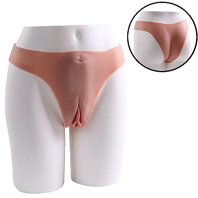 Cinta Formato Calcinha com Vagina Realista e Penetrável | Ajuste até 110 Cm