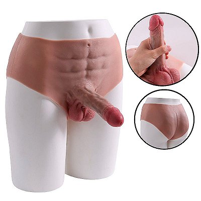 Cinta com Prótese Integrada em Silicone 16,5cm | Cintura Ajustável 120 Cm