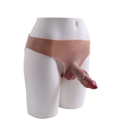 Cinta Peniana com Prótese Realística com Saliências 13 Cm | Estilo Tanga