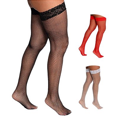 Meia Arrastão 7/8 com Punho de Renda Sensual | Lust Of Love